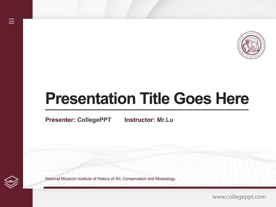 National Museum Institute of History of Art, Conservation and Museology Thesis Proposal/Graduation Defense PPT Template4:3 ratio PPT effect preview image5