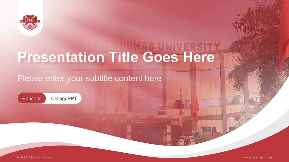 Netaji Subhas University Lecture Sharing and Networking Event PPT Template16:9 ratio PPT effect preview image