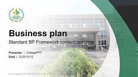 Plastindia International University Competition/Entrepreneurship Contest PPT Template