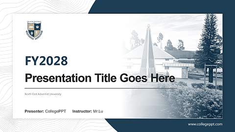 North East Adventist University Academic Presentation/Research Findings Report PPT Template