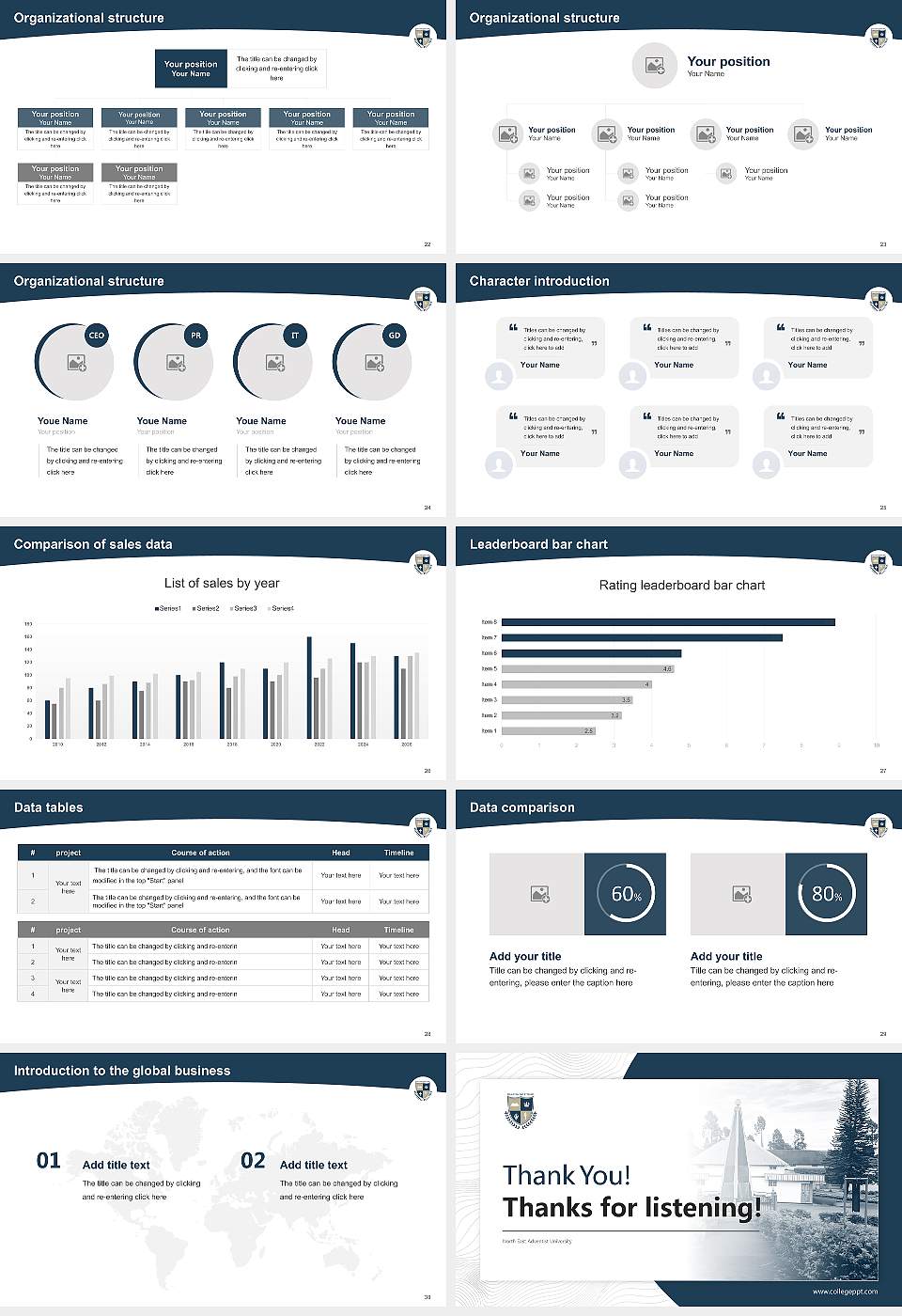 North East Adventist University Academic Presentation/Research Findings Report PPT Template16:9 ratio PPT effect preview image4