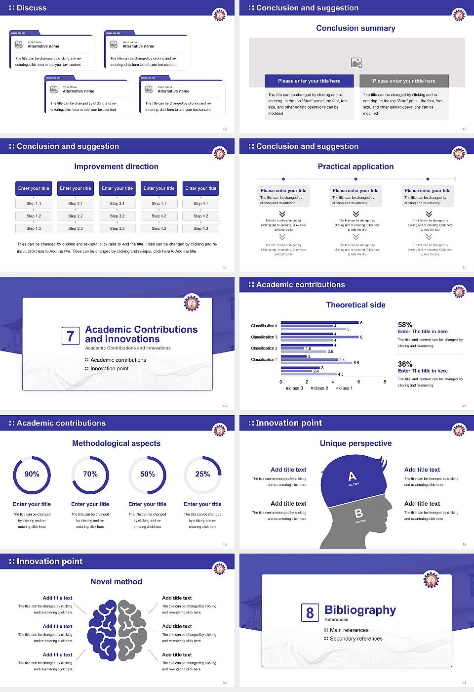 P.K. University Graduation Thesis Defense PPT Template16:9 ratio PPT effect preview image6