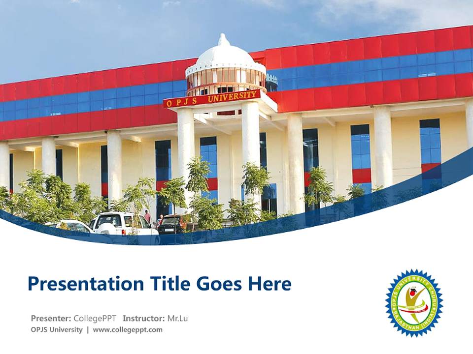 OPJS University Course/Courseware Creation PPT Template4:3 ratio PPT effect preview image5