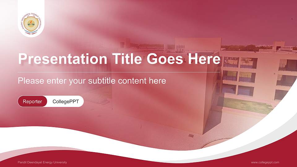 Pandit Deendayal Energy University Lecture Sharing and Networking Event PPT Template16:9 ratio PPT effect preview image