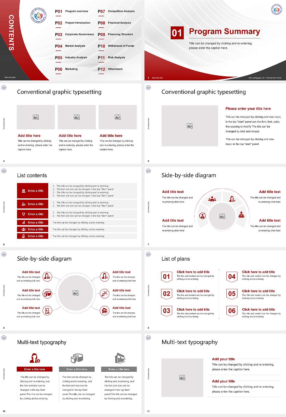 National Sports University Competition/Entrepreneurship Contest PPT Template16:9 ratio PPT effect preview image2