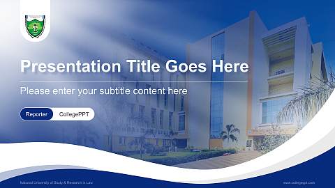National University of Study & Research in Law Lecture Sharing and Networking Event PPT Template