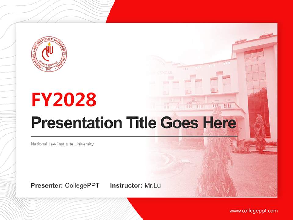 National Law Institute University Academic Presentation/Research Findings Report PPT Template4:3 ratio PPT effect preview image5