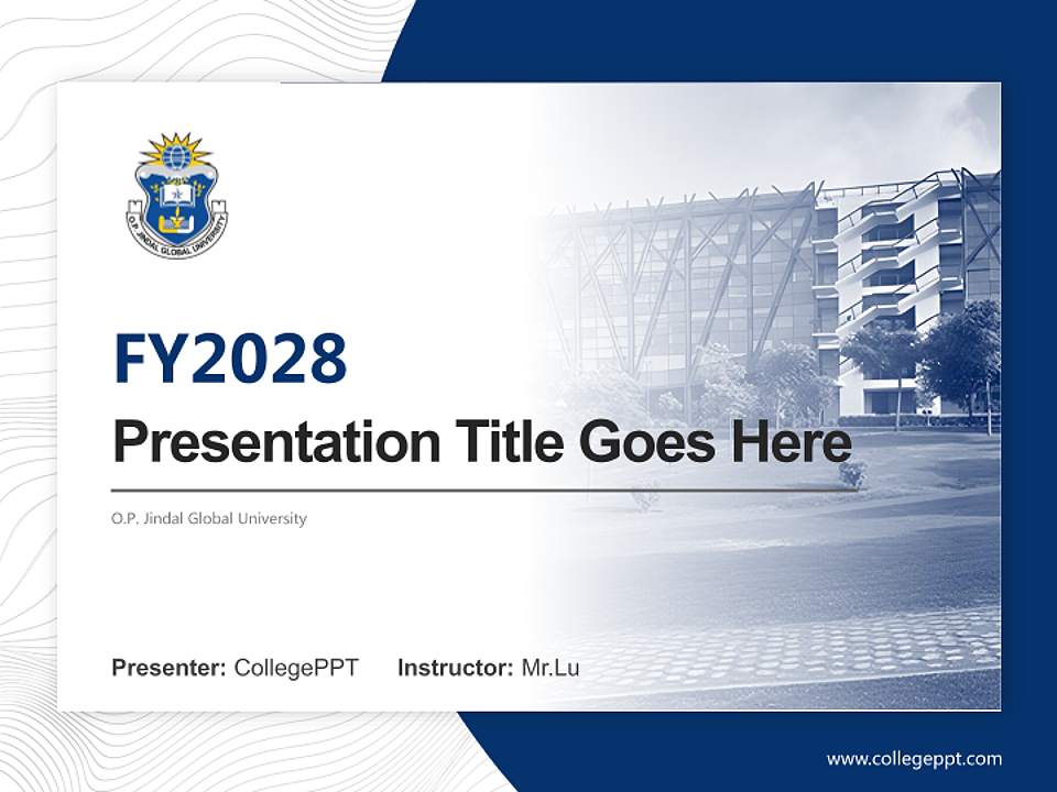 O.P. Jindal Global University Academic Presentation/Research Findings Report PPT Template4:3 ratio PPT effect preview image5