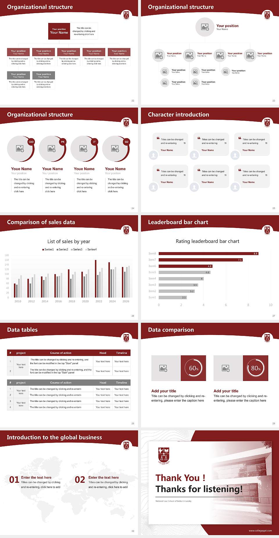 National Law School of India University Academic Presentation/Research Findings Report PPT Template4:3 ratio PPT effect preview image4