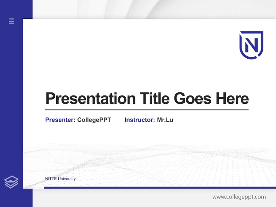 NITTE University Thesis Proposal/Graduation Defense PPT Template4:3 ratio PPT effect preview image5