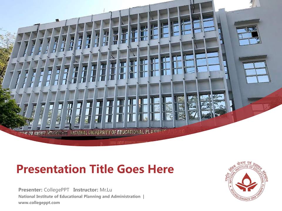 National Institute of Educational Planning and Administration Course/Courseware Creation PPT Template4:3 ratio PPT effect preview image5