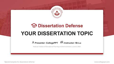 National Institute of Educational Planning and Administration Graduation Thesis Defense PPT Template
