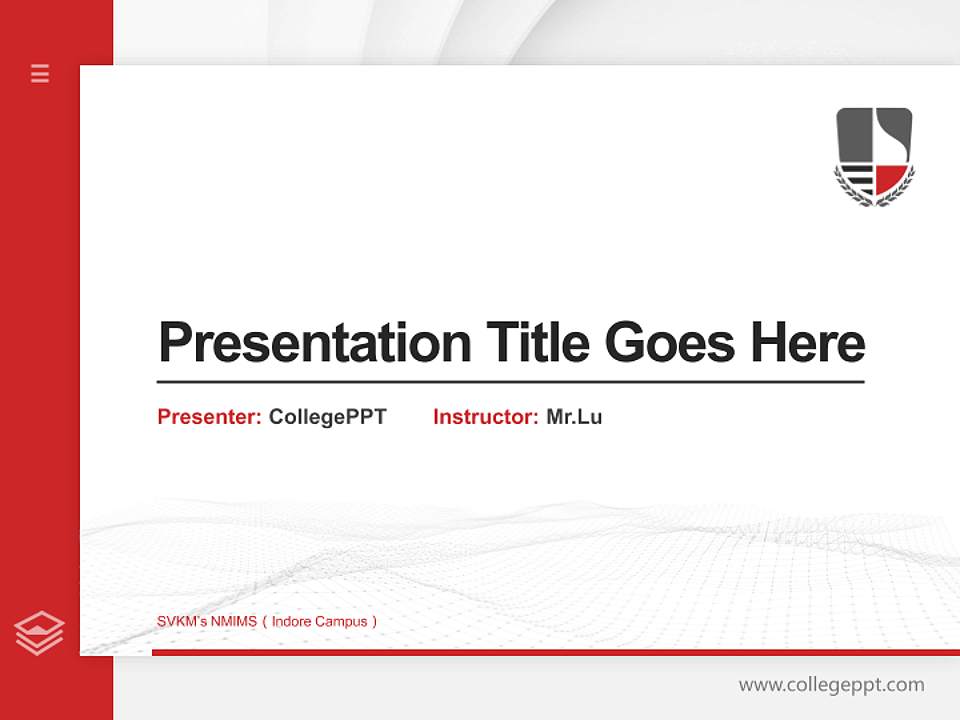 SVKM’s NMIMS（Indore Campus） Thesis Proposal/Graduation Defense PPT Template4:3 ratio PPT effect preview image5