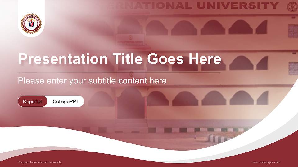 Pragyan International University Lecture Sharing and Networking Event PPT Template16:9 ratio PPT effect preview image