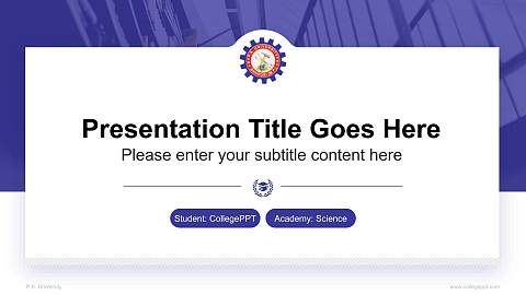 P.K. University National Scholarship Defense PPT Template