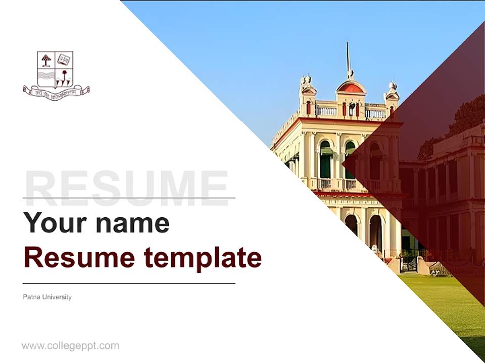Patna University Resume PPT Template4:3 ratio PPT effect preview image5