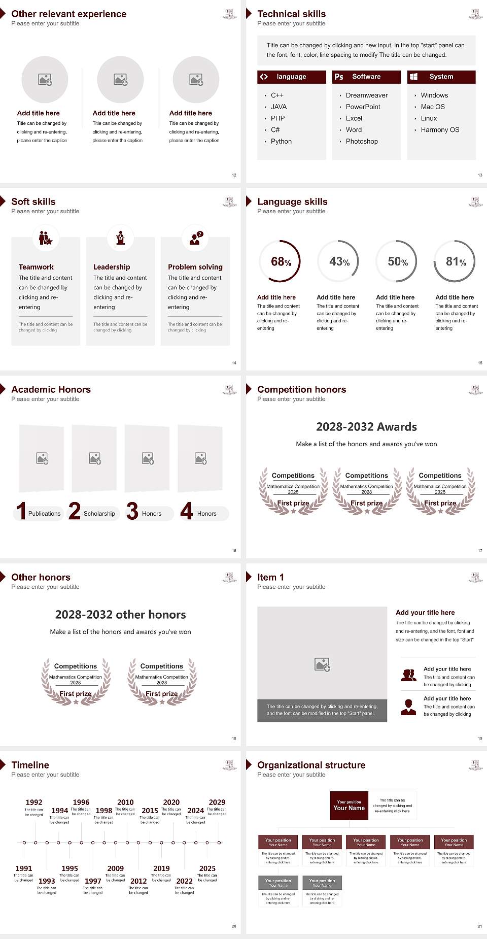 Patna University Resume PPT Template4:3 ratio PPT effect preview image3