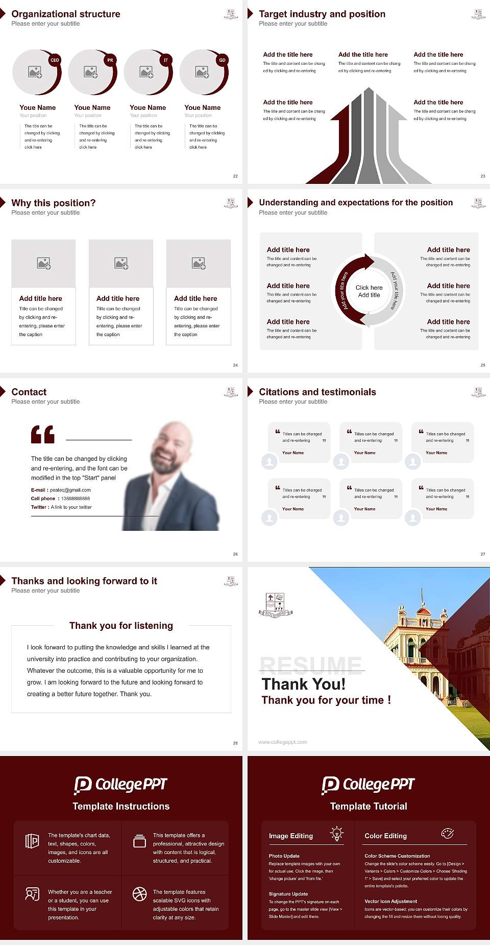 Patna University Resume PPT Template4:3 ratio PPT effect preview image4