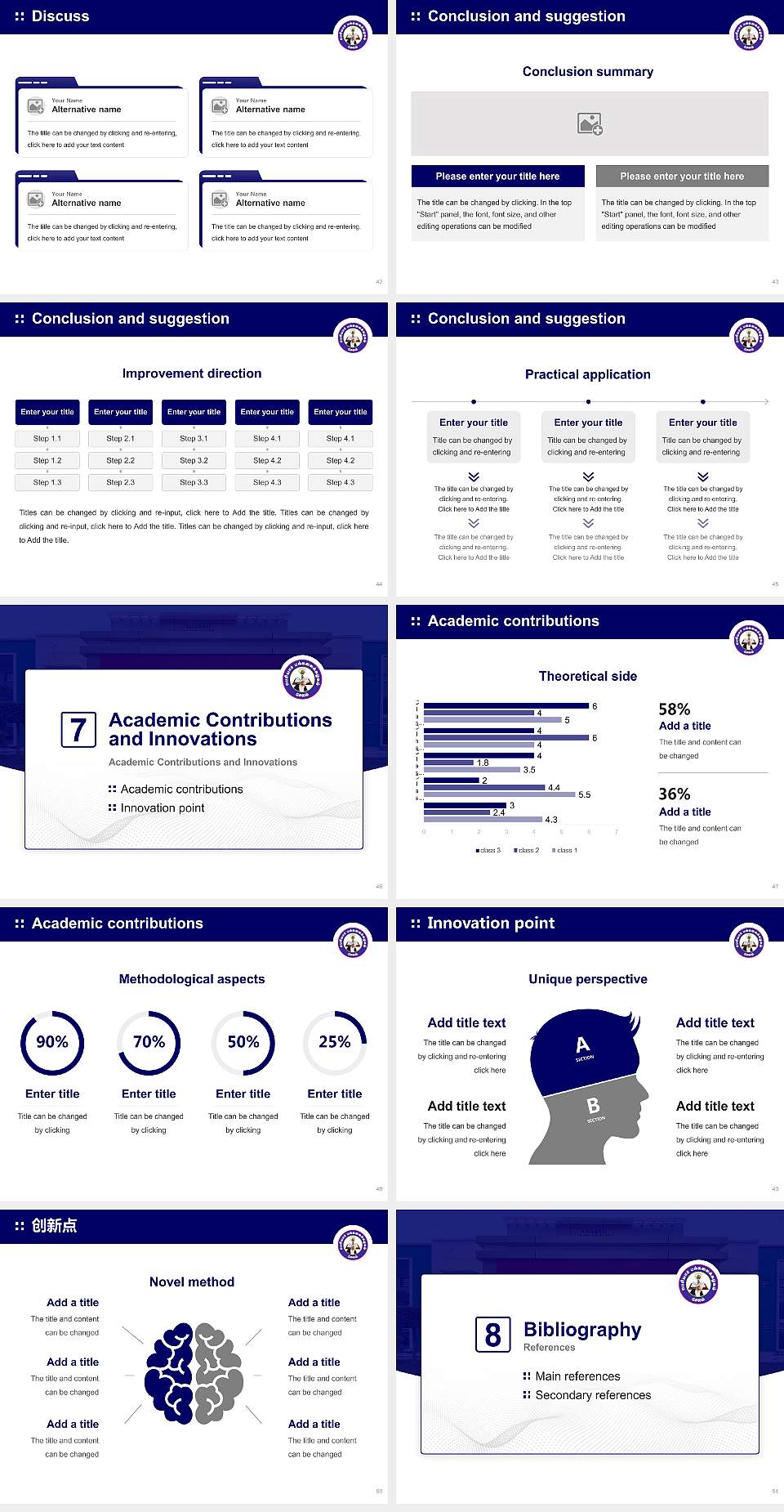 Periyar University Graduation Thesis Defense PPT Template4:3 ratio PPT effect preview image6