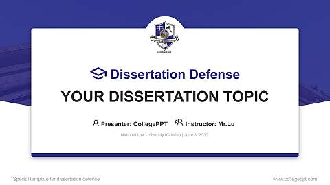 National Law University (Odisha) Graduation Thesis Defense PPT Template