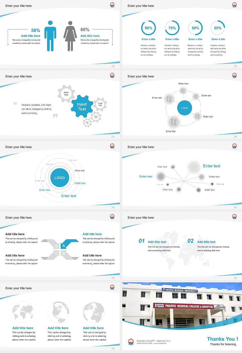 Pacific Medical University Course/Courseware Creation PPT Template16:9 ratio PPT effect preview image4