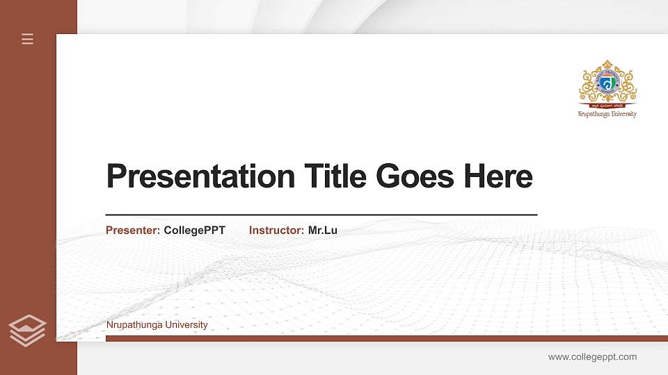 Nrupathunga University Thesis Proposal/Graduation Defense PPT Template16:9 ratio PPT effect preview image