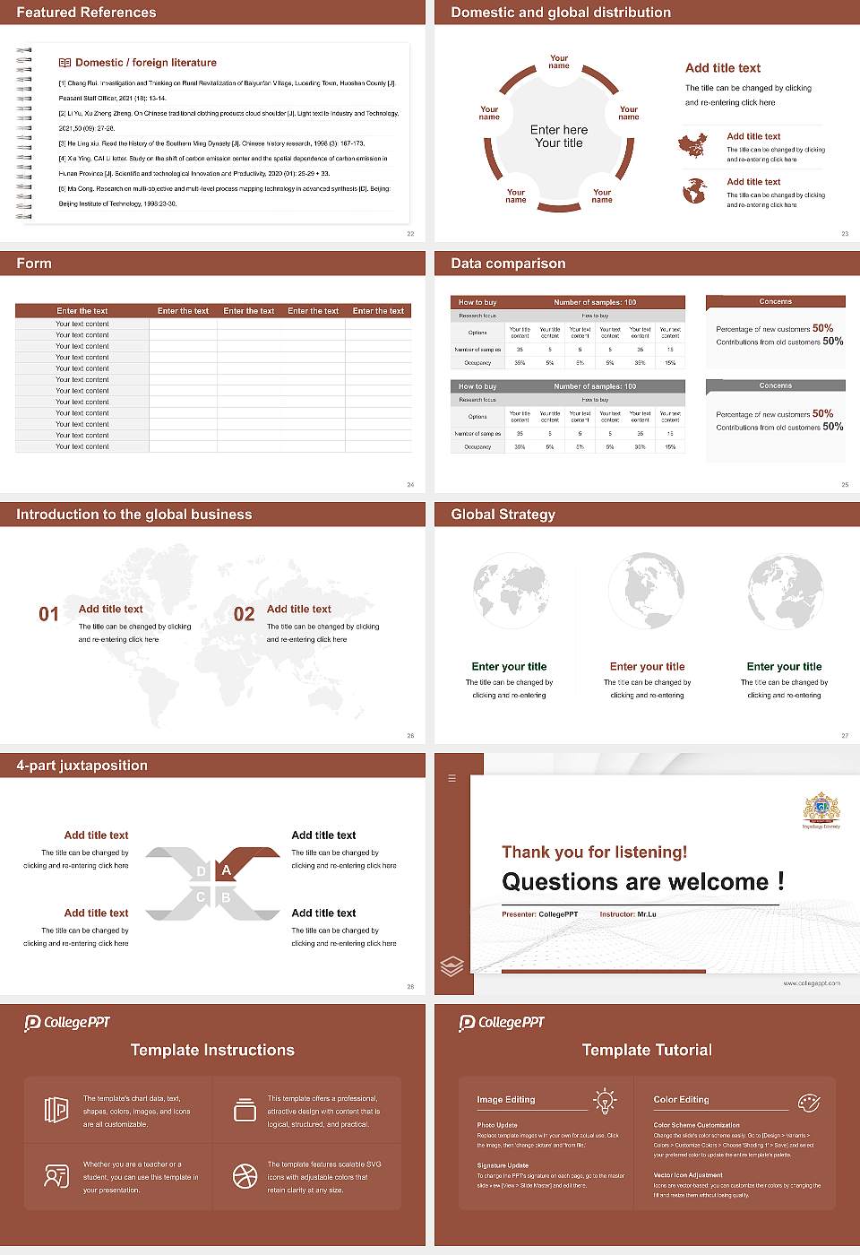 Nrupathunga University Thesis Proposal/Graduation Defense PPT Template16:9 ratio PPT effect preview image4
