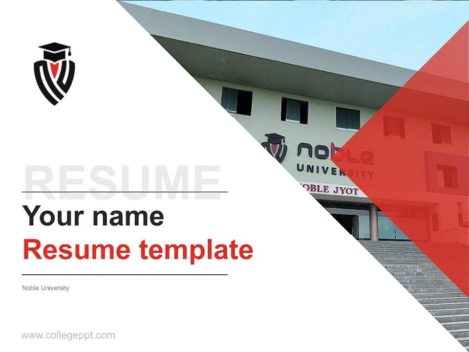 Noble University Resume PPT Template4:3 ratio PPT effect preview image5