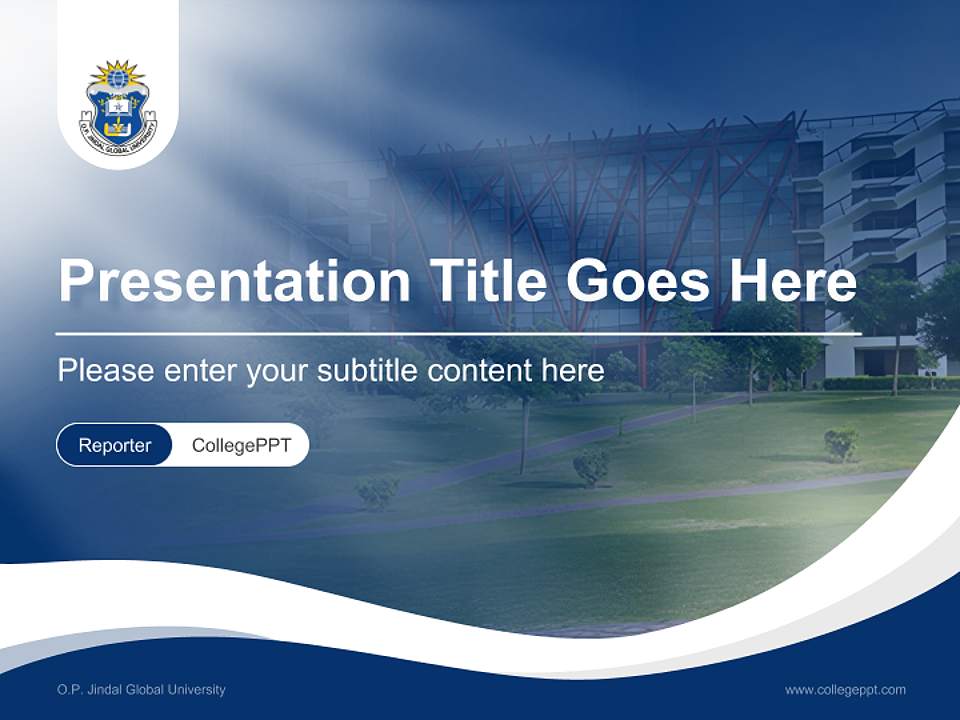 O.P. Jindal Global University Lecture Sharing and Networking Event PPT Template4:3 ratio PPT effect preview image4