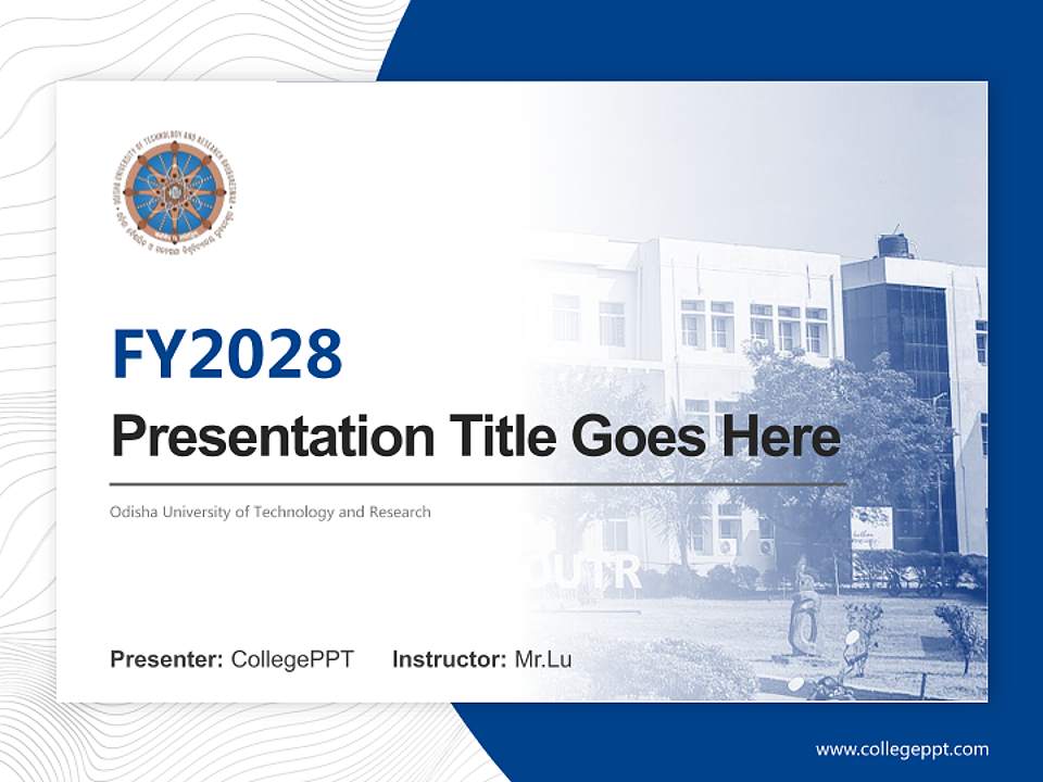 Odisha University of Technology and Research Academic Presentation/Research Findings Report PPT Template4:3 ratio PPT effect preview image5