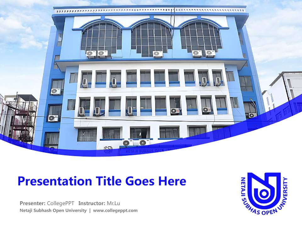 Netaji Subhash Open University Course/Courseware Creation PPT Template4:3 ratio PPT effect preview image5