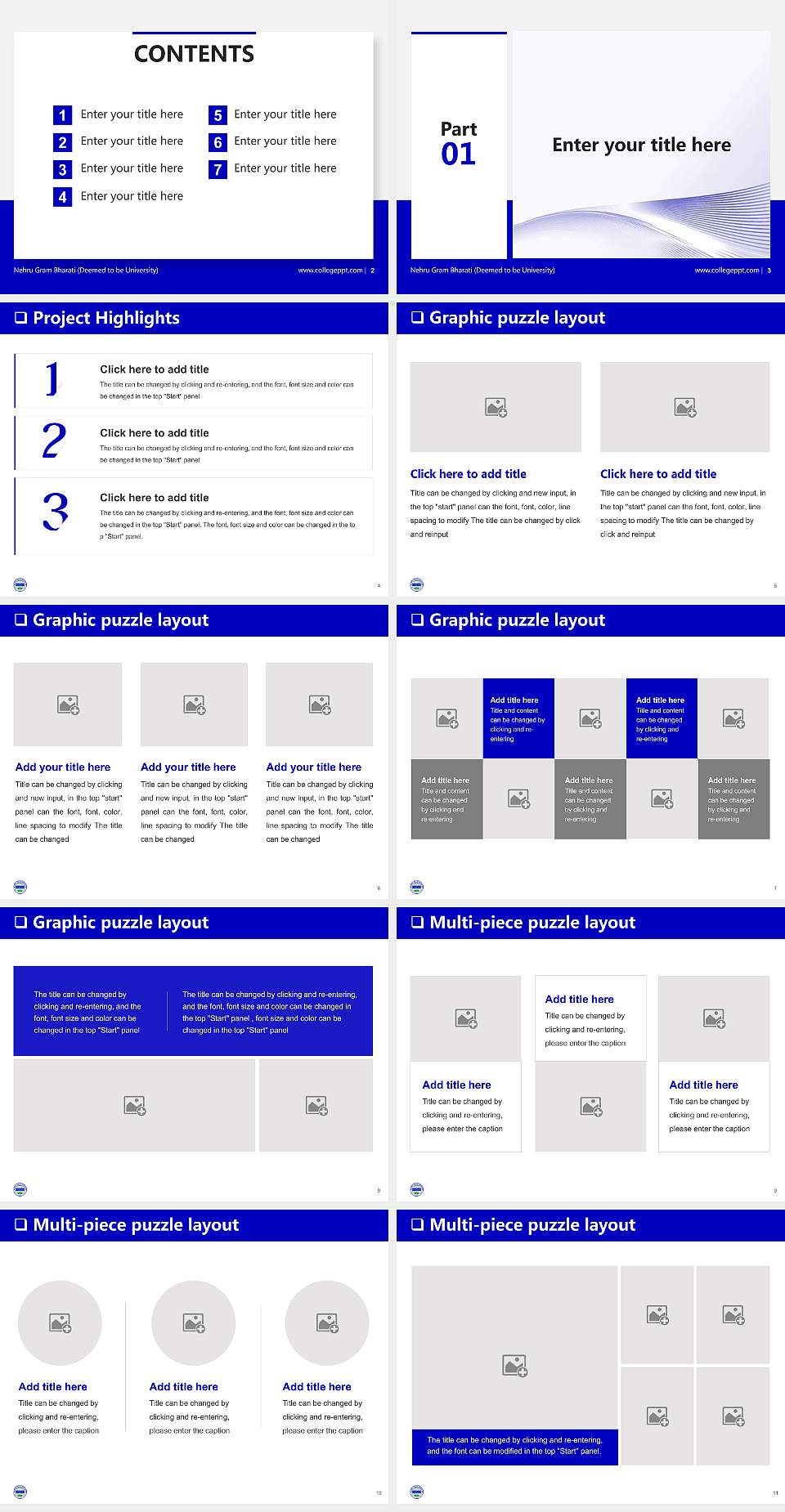 Nehru Gram Bharati (Deemed to be University) General PPT Template4:3 ratio PPT effect preview image2