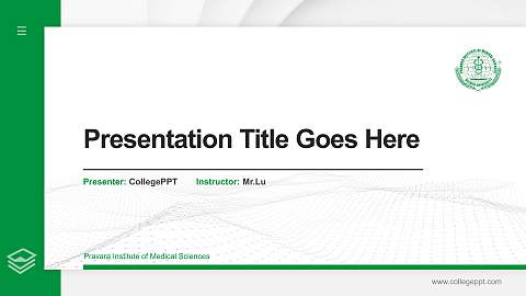 Pravara Institute of Medical Sciences Thesis Proposal/Graduation Defense PPT Template