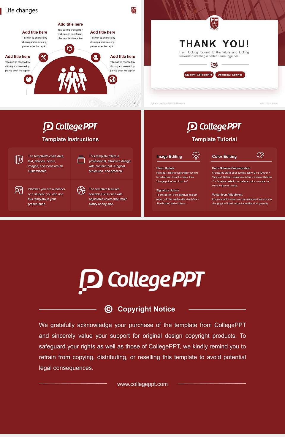 National Law School of India University National Scholarship Defense PPT Template4:3 ratio PPT effect preview image4