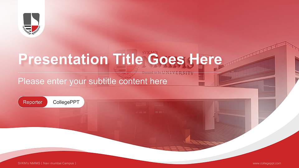 SVKM’s NMIMS（Navi mumbai Campus） Lecture Sharing and Networking Event PPT Template16:9 ratio PPT effect preview image