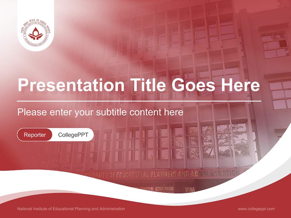 National Institute of Educational Planning and Administration Lecture Sharing and Networking Event PPT Template4:3 ratio PPT effect preview image4