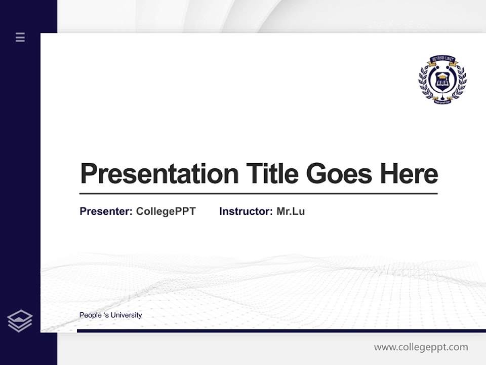People ‘s University Thesis Proposal/Graduation Defense PPT Template4:3 ratio PPT effect preview image5