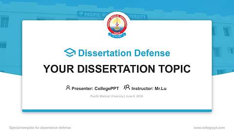 Pacific Medical University Graduation Thesis Defense PPT Template