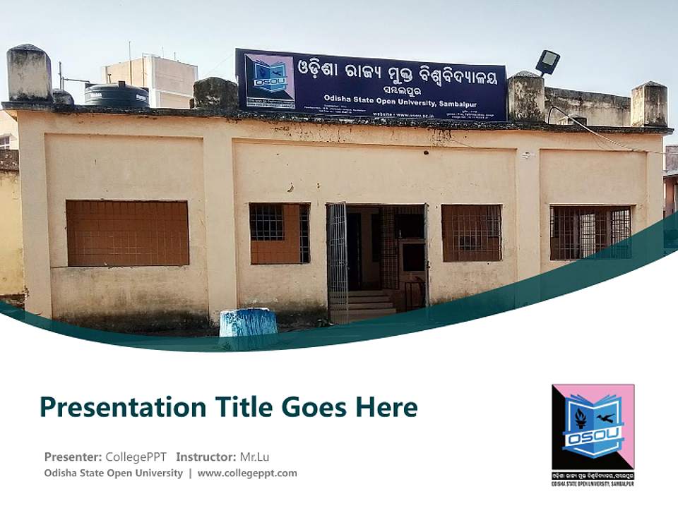 Odisha State Open University Course/Courseware Creation PPT Template4:3 ratio PPT effect preview image5