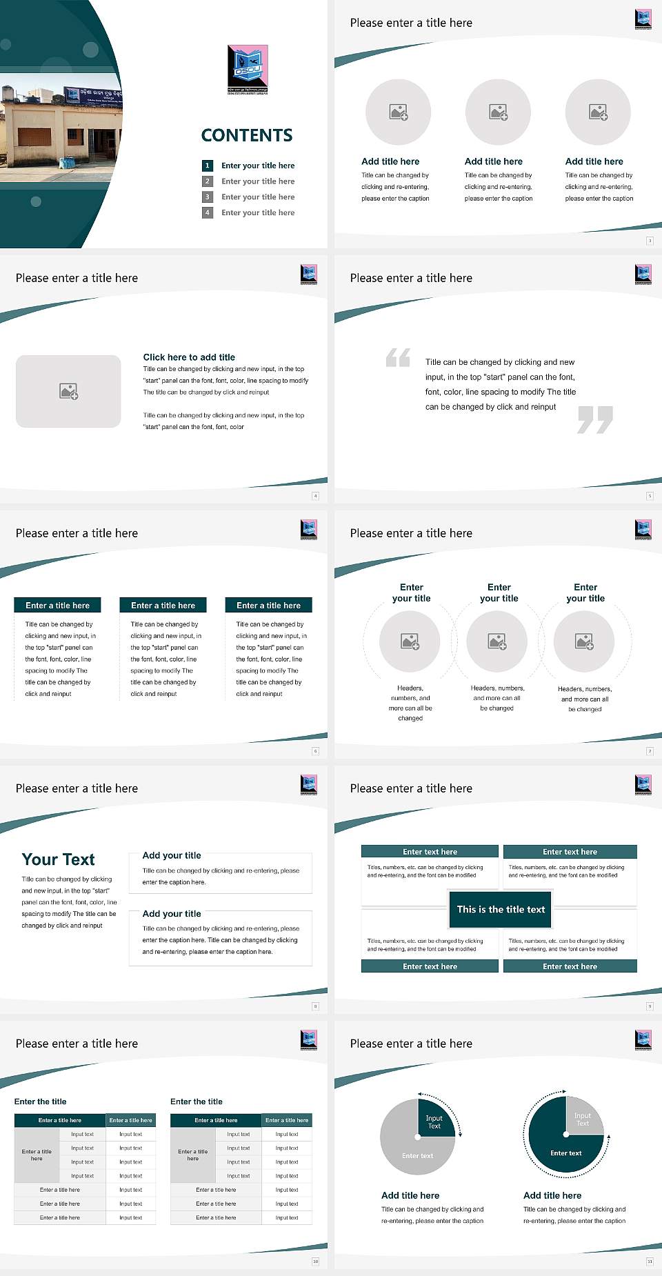 Odisha State Open University Course/Courseware Creation PPT Template4:3 ratio PPT effect preview image2