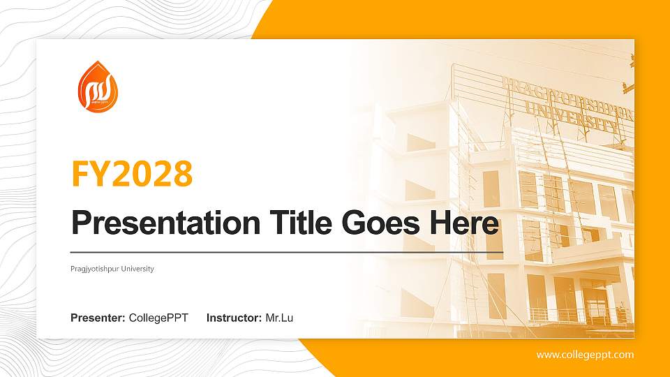 Pragjyotishpur University Academic Presentation/Research Findings Report PPT Template16:9 ratio PPT effect preview image