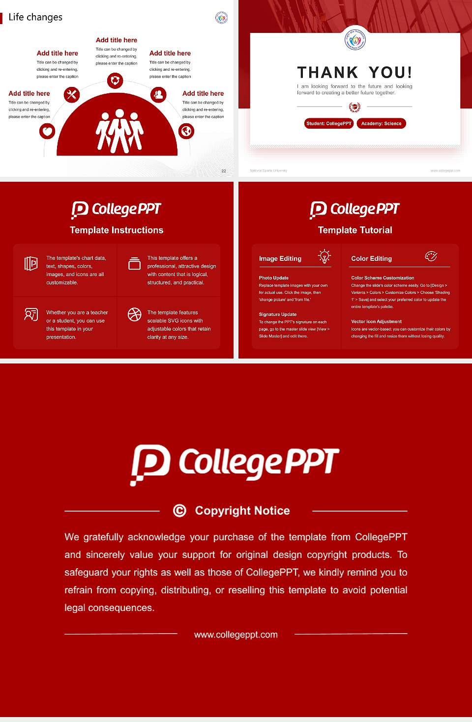National Sports University National Scholarship Defense PPT Template4:3 ratio PPT effect preview image4