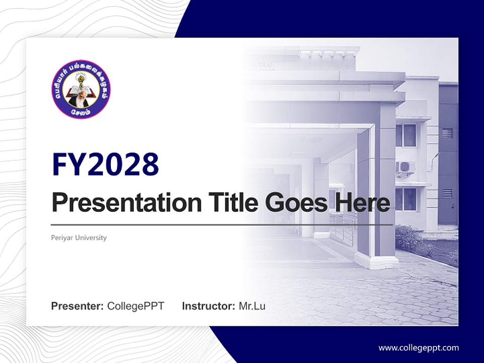 Periyar University Academic Presentation/Research Findings Report PPT Template4:3 ratio PPT effect preview image5