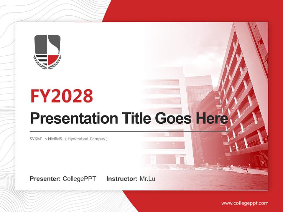 SVKM’s NMIMS-（Hyderabad Campus） Academic Presentation/Research Findings Report PPT Template4:3 ratio PPT effect preview image5