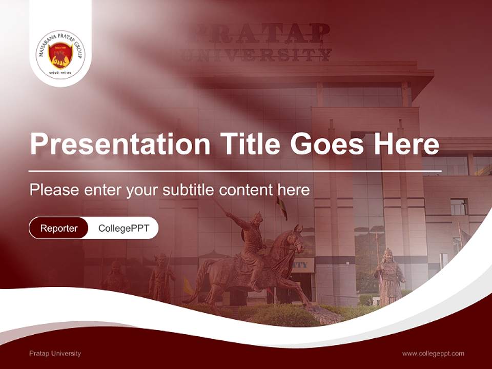 Pratap University Lecture Sharing and Networking Event PPT Template4:3 ratio PPT effect preview image4