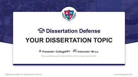Ponnaiyah Ramajayam Institute of Science & Technology Graduation Thesis Defense PPT Template
