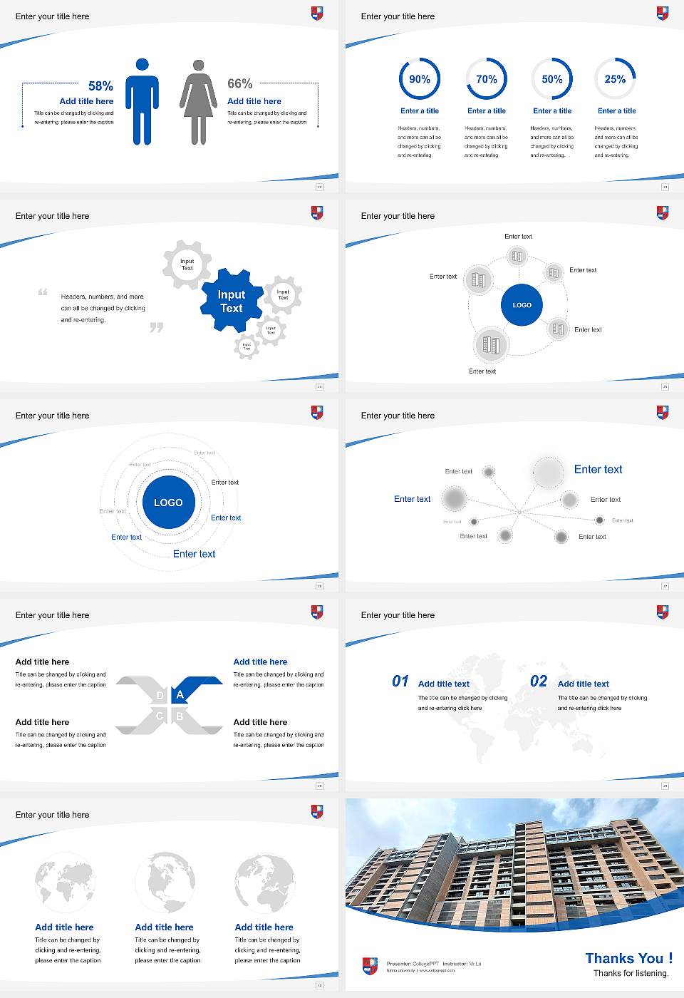 Nirma University Course/Courseware Creation PPT Template16:9 ratio PPT effect preview image4