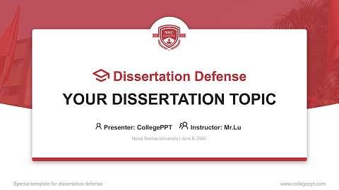Netaji Subhas University Graduation Thesis Defense PPT Template