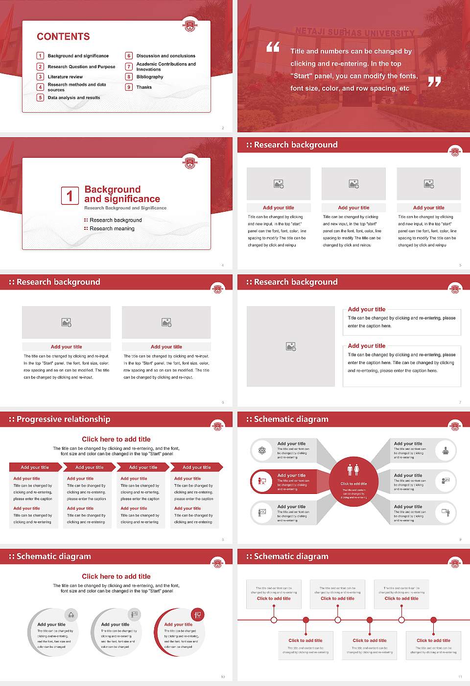 Netaji Subhas University Graduation Thesis Defense PPT Template16:9 ratio PPT effect preview image2