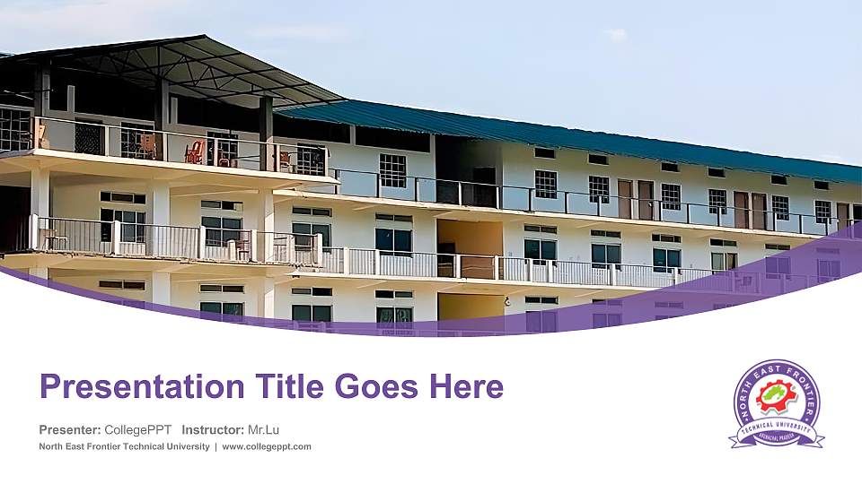 North East Frontier Technical University Course/Courseware Creation PPT Template16:9 ratio PPT effect preview image